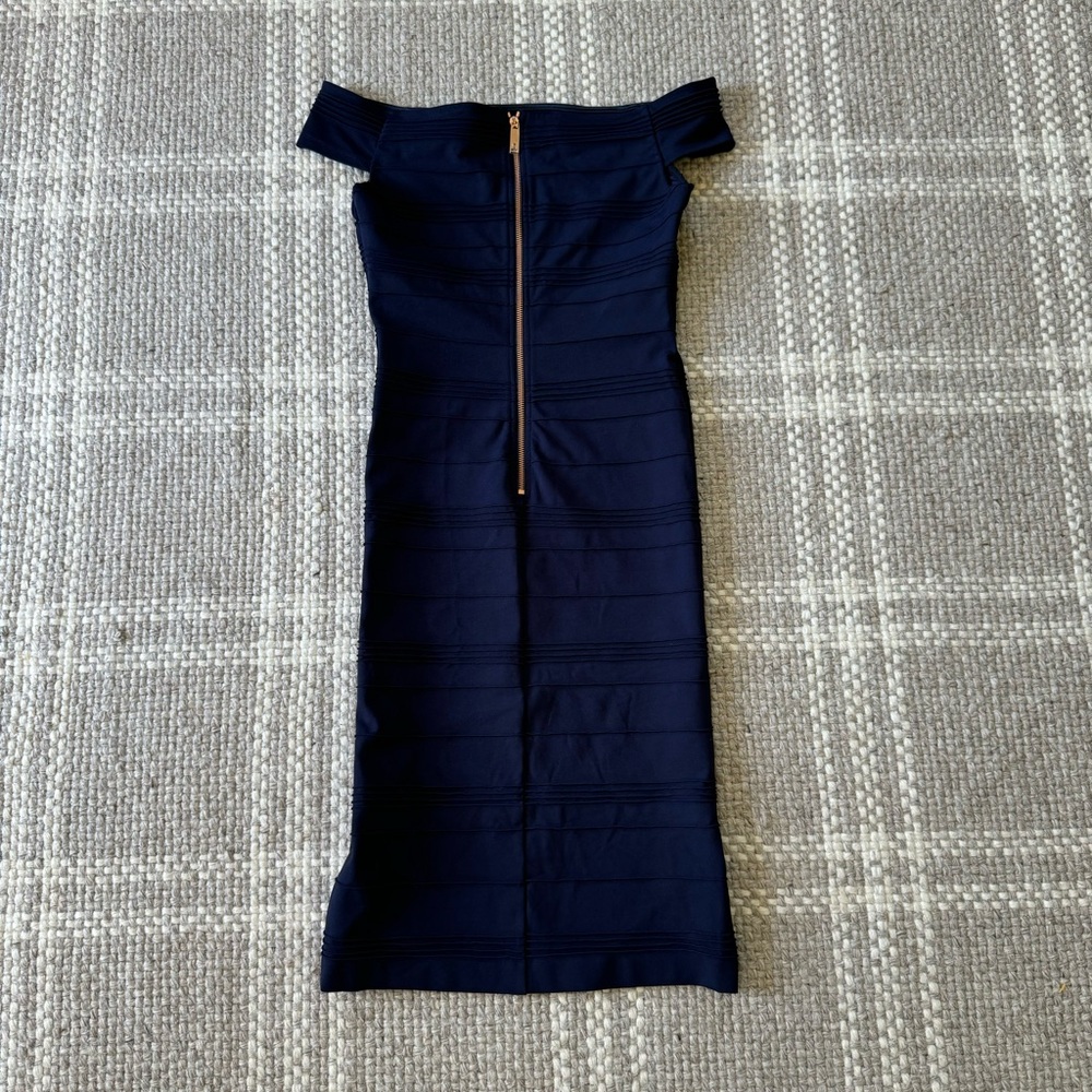 Ted Baker Navy Inan Bardot Body-Con Dress